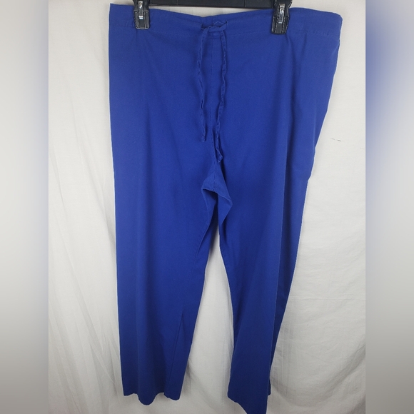 Melrose Blue and Lime Green Scrub Set Sz 2XL - Picture 7 of 9